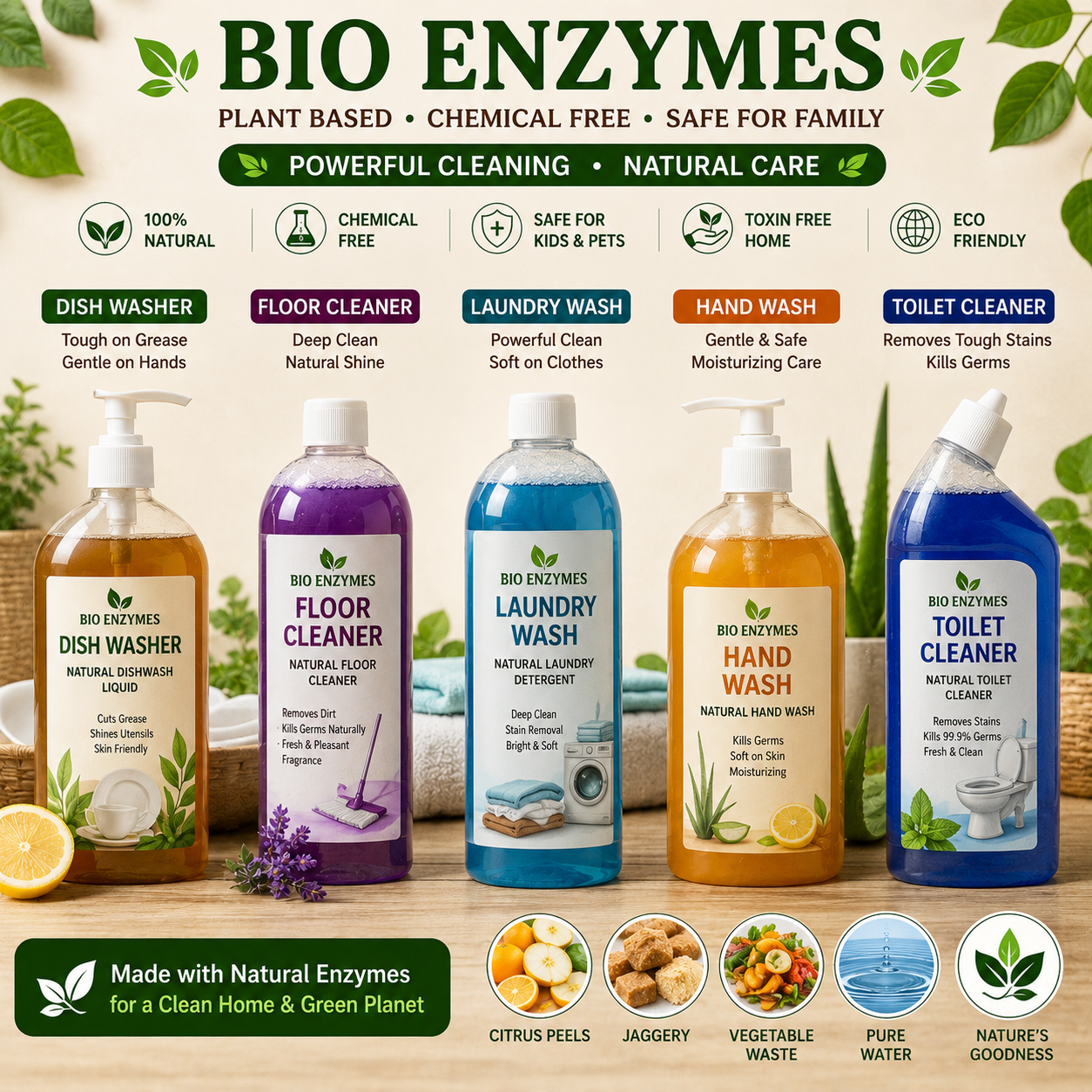Bio enjyme cleansers